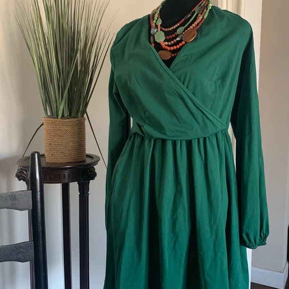 🍀🍀NWT- Wrap jersey dress with pockets- L - Picture 5 of 5
